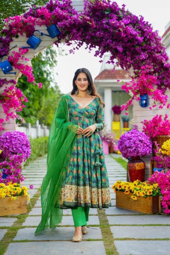 Green Anarkali Dress