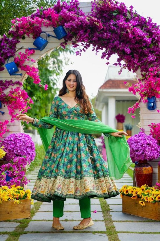 Green Anarkali Dress