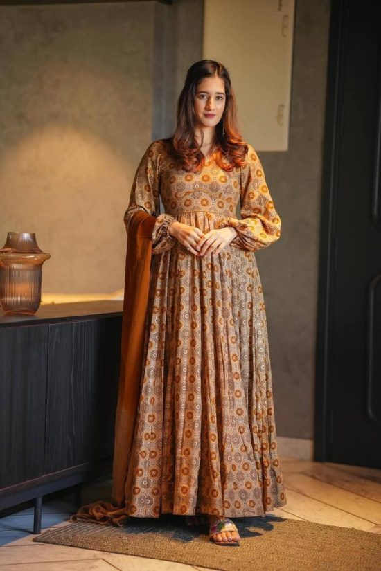 Rayon Anarkali Suit Set