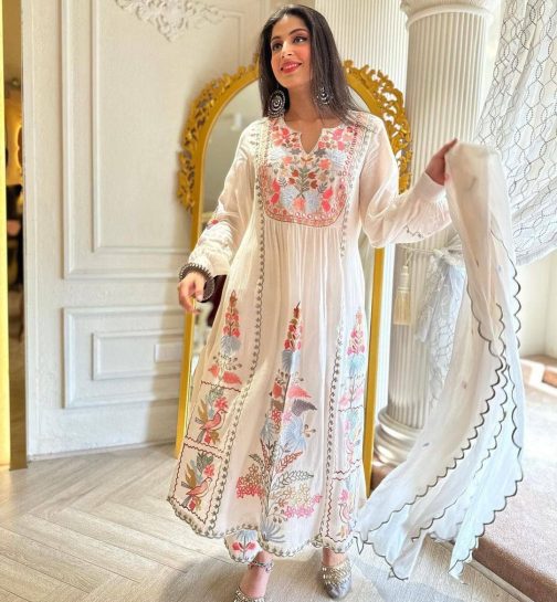 White Embroidered Kurta Set
