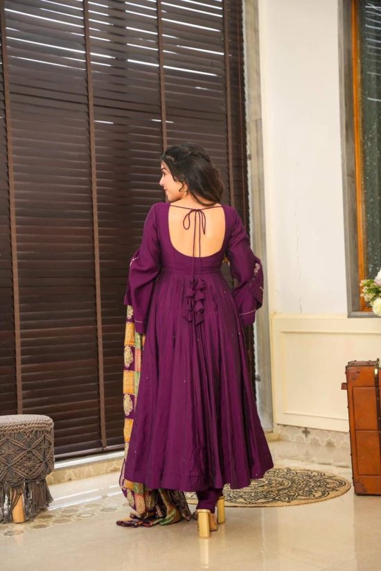 Purple Anarkali Suit