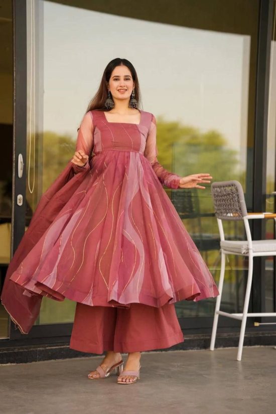 Organza Zikzack Gown