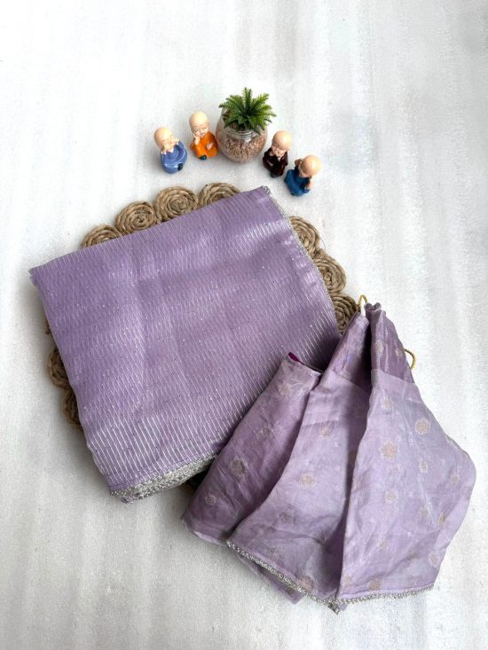 Purple Georgette Saree