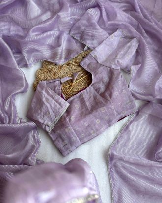 Purple Georgette Saree