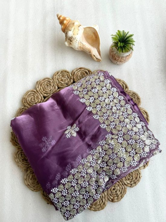 Purple Jimmy Choo Saree