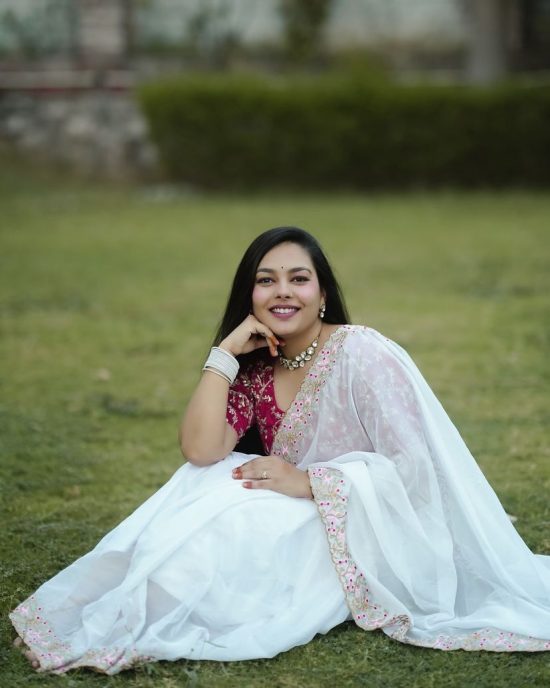 White Organza Saree