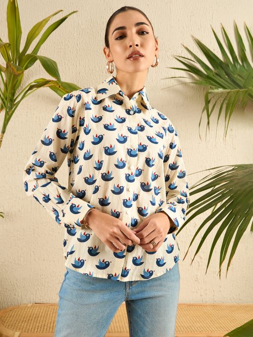 Little Wish - Printed Cotton Shirt ? Easygoing & Stylish
