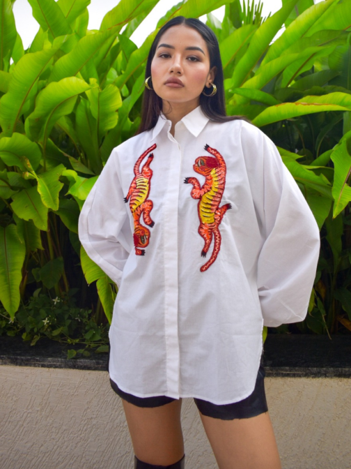 Little Wish - Cotton Sequinned Shirt ? Sparkly & Sophisticated Touch