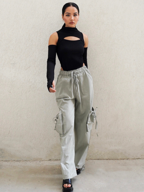 Little Wish - The Parachute Pant ? Oversized Drawstring Joggers for Women