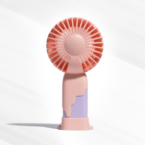 Doughnut Fan with Phone Stand - Pink - Image 2
