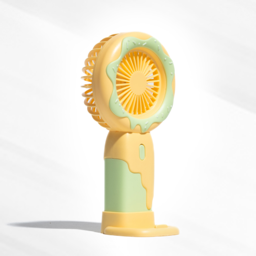Doughnut Fan with Phone Stand - Yellow - Image 2