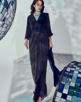 Little Wish - Navy Blue Vidia Saree ? Deep and Luxurious Tone for a Royal Saree Look
