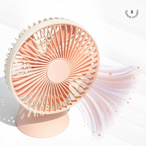 Windmill- Rechargeable Portable Fan (Pink) - Image 2