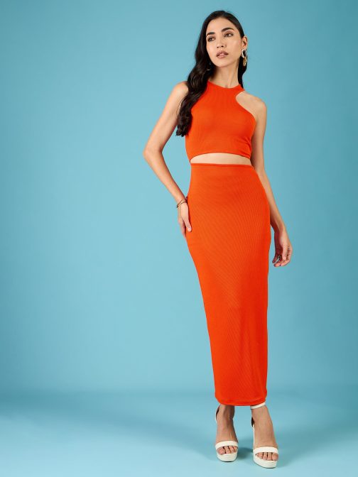 Little Wish - Stretchable Ribbed Cut-Out Dress ? Stylish & Contouring Fit