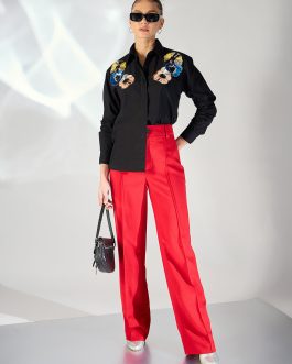 Little Wish - Sequinned Appliqu? Cotton Shirt ? Subtle Glam & Chic