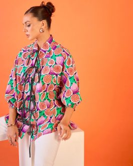 Little Wish - Printed Tie-Up Cotton Shirt ? Trendy & Fashion-Forward
