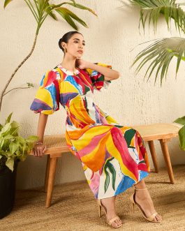 Little Wish - Stretchable Ruffled Midi Dress ? Flirty & Comfortable