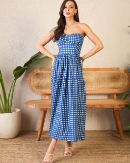 Little Wish - Corset-Style Cotton Poplin Midi Dress ? Classic & Tailored
