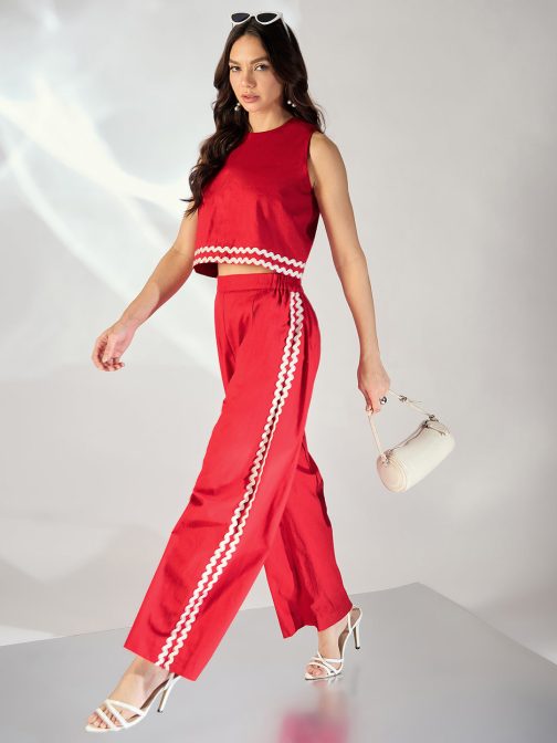 Little Wish - Ric-Rac Cotton Co-Ord Set ? Playful & Boho Chic