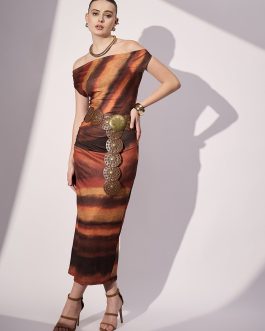 Little Wish - Stretchable Off-Shoulder Drape Dress ? Elegant & Modern