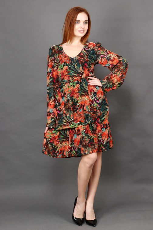 Little Wish - Multicolored Floral Printed Mini Dress ? Vibrant Short Summer Dress