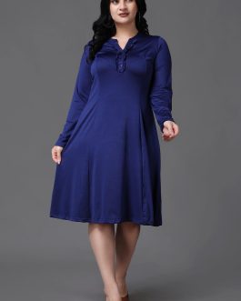 Little Wish - Solid Dress with Long Sleeves ? Chic Modest Full Sleeve Dress