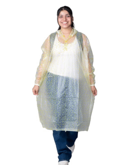 Reusable Raindrop Design Rain Poncho – Hooded Waterproof Cape for Outdoor Travel, Festivals & Camping