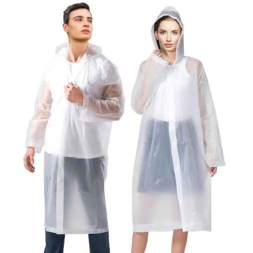 Top-Rated Unisex Rain Coat – Waterproof & Windproof Travel Jacket with Hood – Lightweight, Foldable & All-Weather Ready