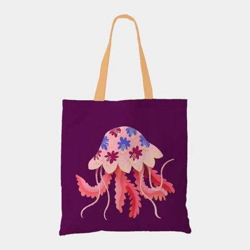 Ocean Wildlife Tote – Stylish Cotton Bag for Women