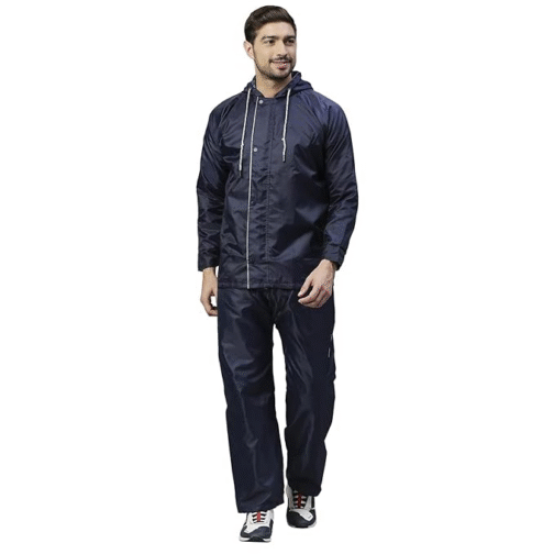 Waterfighter Premium Waterproof Rain Coat for Men – Adjustable Hood & Inner Pockets | Durable Rainwear Suit for Monsoon & Outdoor Travel