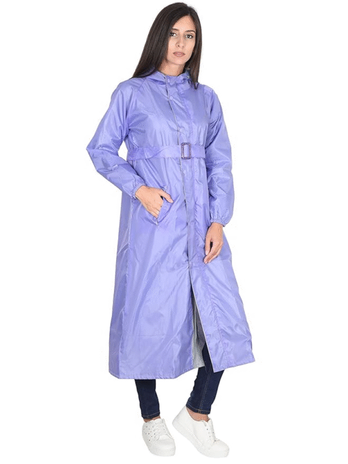 Safety Reflective Full Raincoat for Women – Waterproof & Windproof with Adjustable Hood for Maximum Coverage