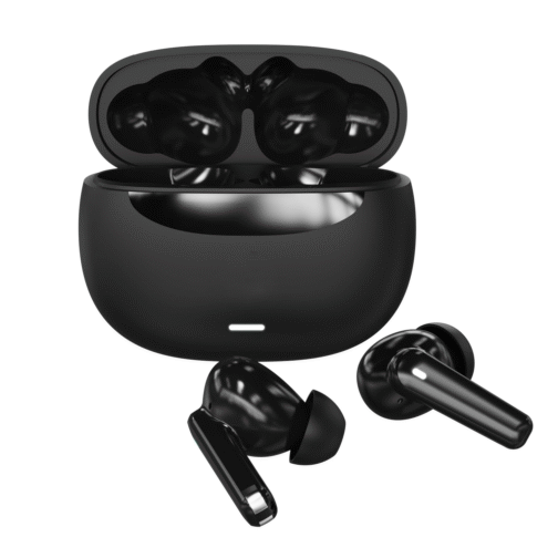 H150 Bluetooth Black Earbuds – Noise-Reduction & Water-Resistant Design