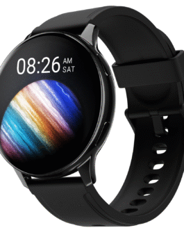 Black Vortex Plus Smartwatch with 1.46” AMOLED Display, BT Calling | Sleek Metal Design