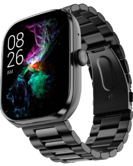 Elite Black Smartwatch ColorFit Pro 4 Alpha | AMOLED Display, BT Calling, Gesture Control & Fast Charge