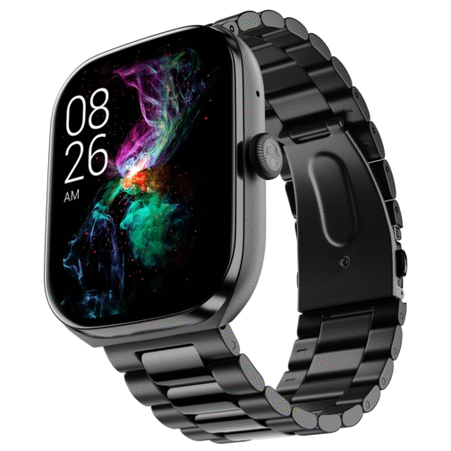 Elite Black Smartwatch ColorFit Pro 4 Alpha | AMOLED Display, BT Calling, Gesture Control & Fast Charge