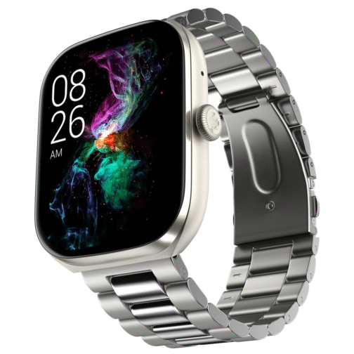Elite Silver Smartwatch ColorFit Pro 4 Alpha | AMOLED Display, BT Calling, Gesture Control & Fast Charge