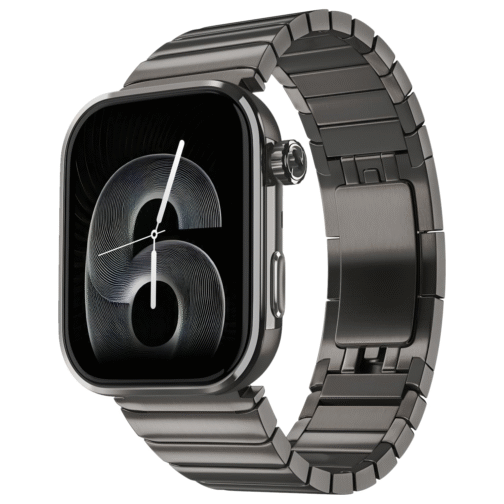 Premium AI Smartwatch – Pure Titanium Pro 6 Max 1.96” AMOLED with AI Watch Faces