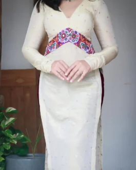 Designer Golden Embroidered Kurta for Navratri | Kutchi Mirror & Thread Work