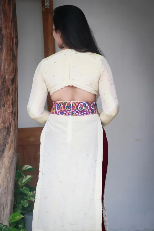 Designer Golden Embroidered Kurta for Navratri | Kutchi Mirror & Thread Work - Image 2