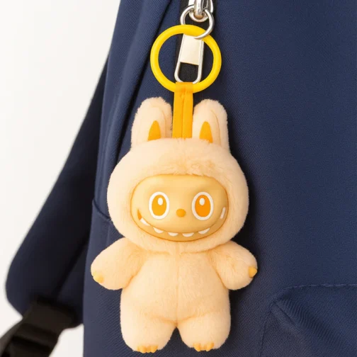 Collector's Labubu Plush Keychain Assortment (4-Pack) | Mini Cartoon Doll Keyrings for Handbags & More - Image 6
