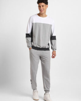 Colourblocked Pure Cotton Sweatshirt & Joggers Co-Ords