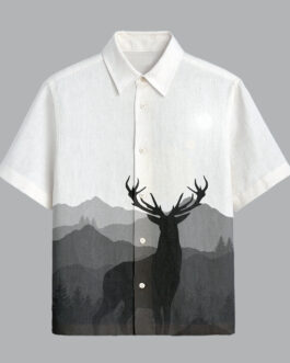 White Designer Printed Half Sleeve Shirt for Men Timeless Classic Look