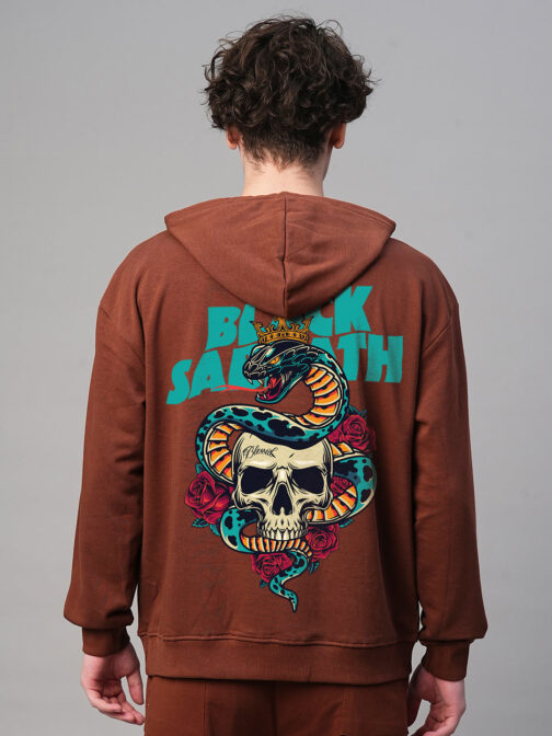 Black Sabbath Men Drop Shoulder Premium Terry Hoodie ? Classic Rock Streetwear Hoodie - Image 2