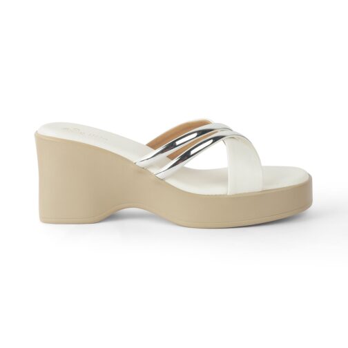 Little Wish Coglam white women?s dress wedge sandals - Image 2