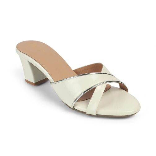 Little Wish Cesko white women?s dress block heel sandals - Image 2