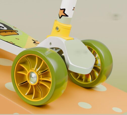 Rider Pro Kids Scooter with Foldable Kick Scooter with Adjustable Height for Children (Yellow) (Copy) - Image 2