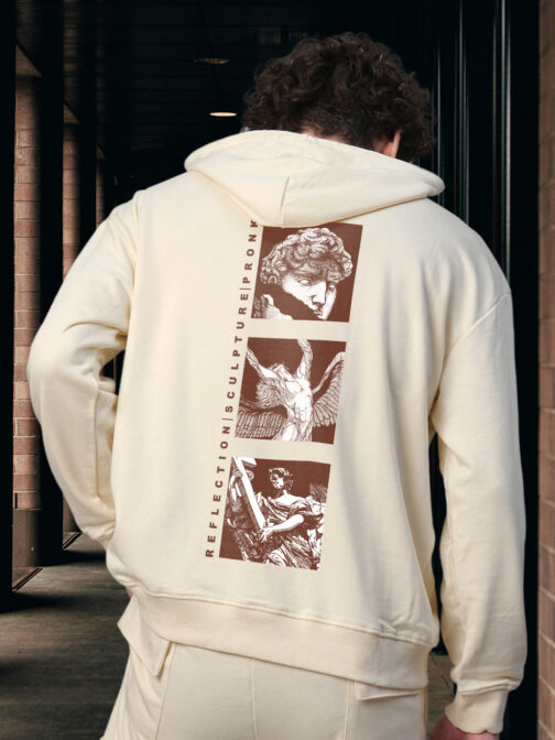 Reflection Men Drop Shoulder Premium Terry Hoodie ? Aesthetic Streetwear Hoodie - Image 2