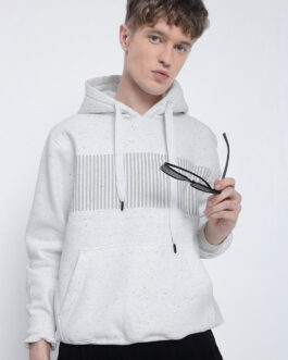 men?s white striped hoodie modern casual winter style for men