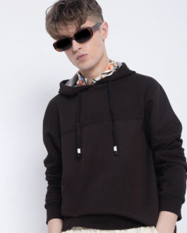 men?s brown hoodie cozy pullover winter hoodie for men
