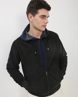 men?s black solid sweatshirt premium cotton classic winter outfit